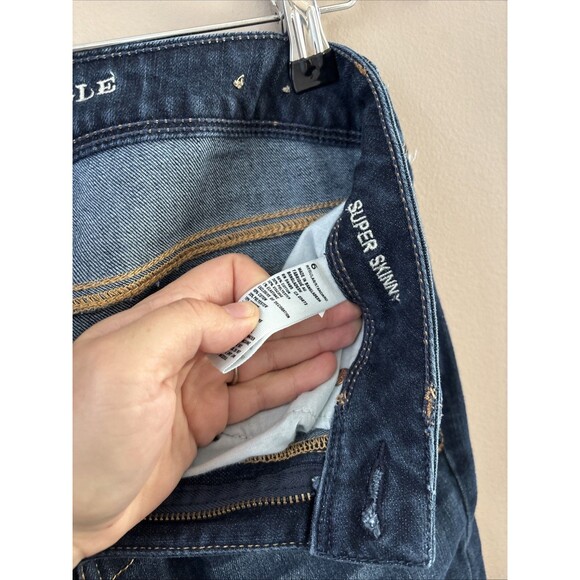American Eagle Women’s Blue Super Skinny Jeans Size 6R Stretch Denim Pants - Picture 6 of 6
